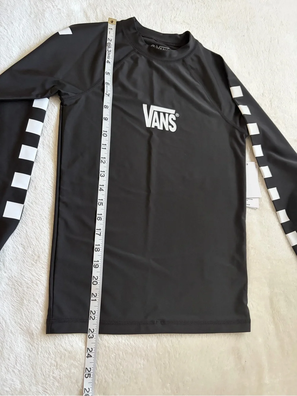 Vans Black and White Checkered Kids Long sleeve shirt and shorts set.